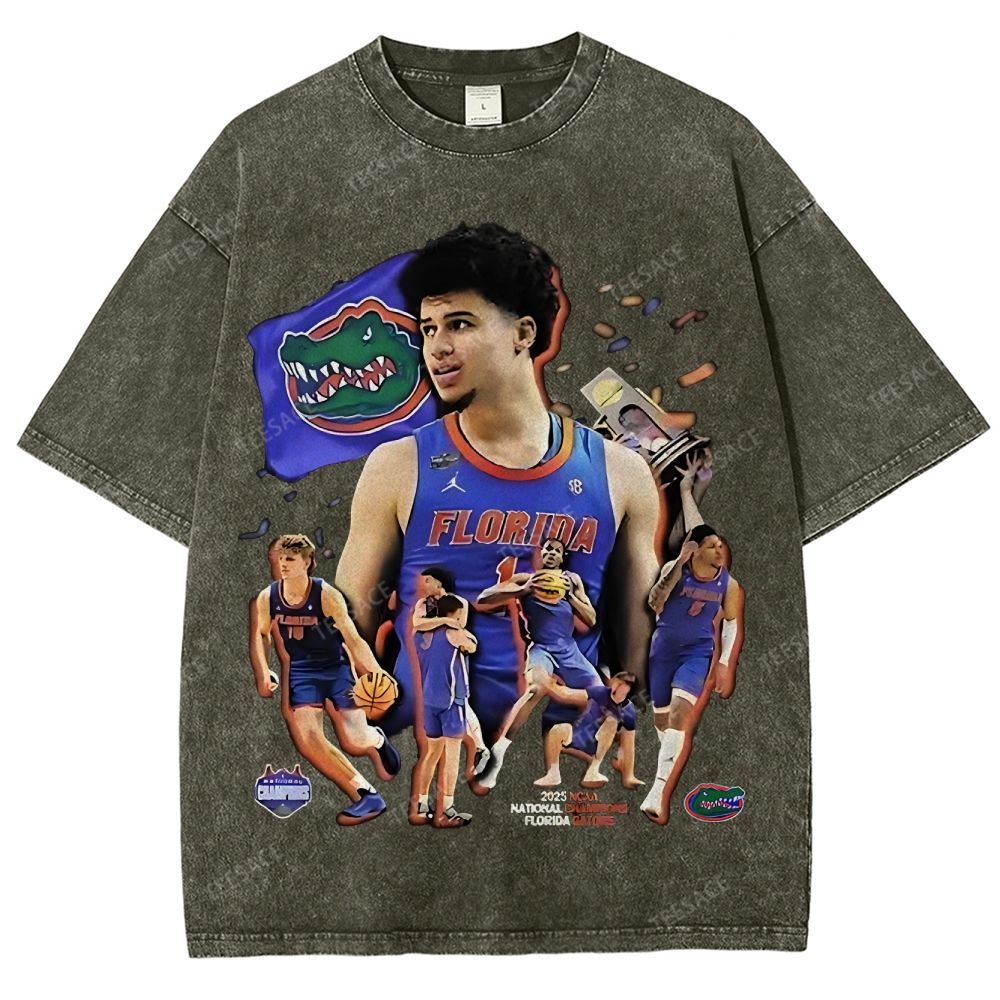 FLORIDA GATORS Tee Vintage Unisex Fit Washed T-Shirt 2505001594