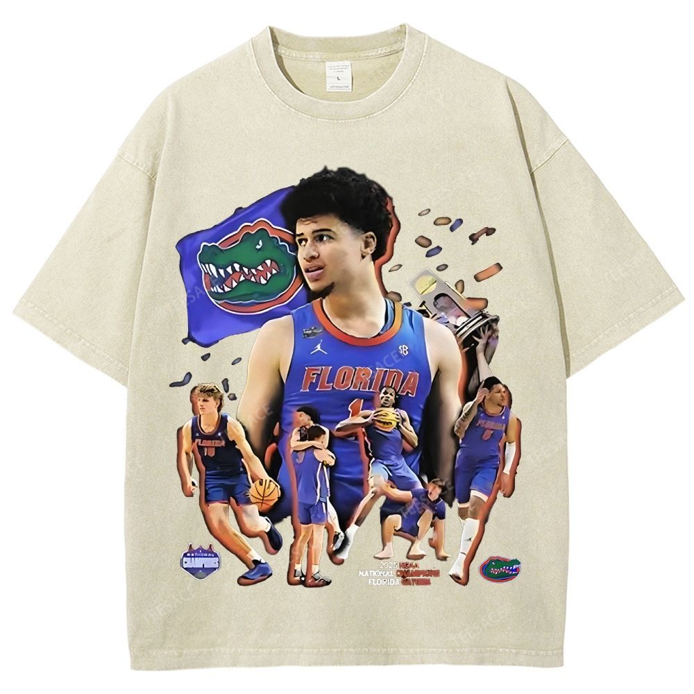 FLORIDA GATORS Tee Vintage Unisex Fit Washed T-Shirt 2505001594