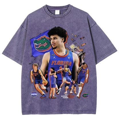 FLORIDA GATORS Tee Vintage Unisex Fit Washed T-Shirt 2505001594
