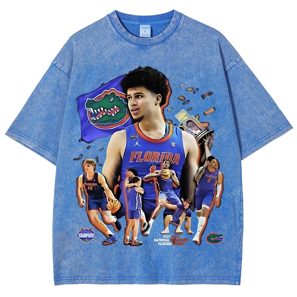 FLORIDA GATORS Tee Vintage Unisex Fit Washed T-Shirt 2505001594