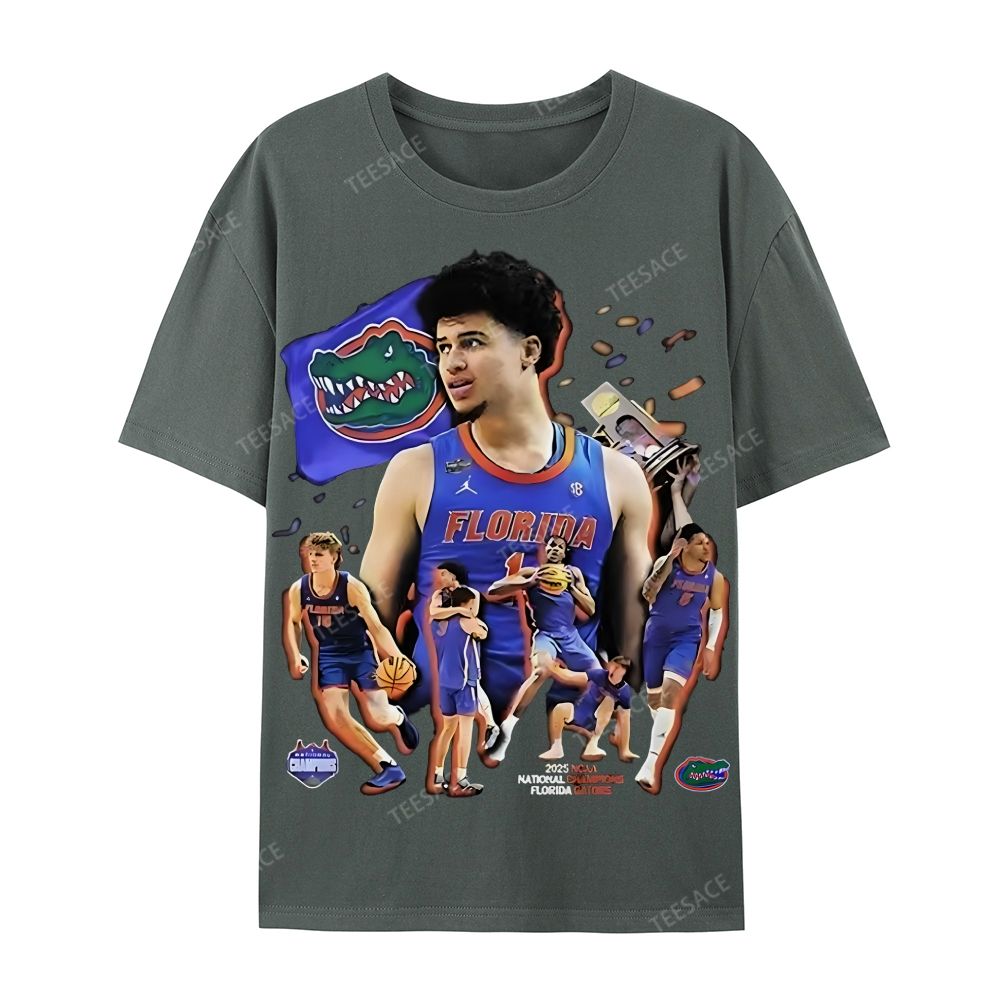 FLORIDA GATORS Tee Vintage  Casual Short Sleeve T-Shirt 