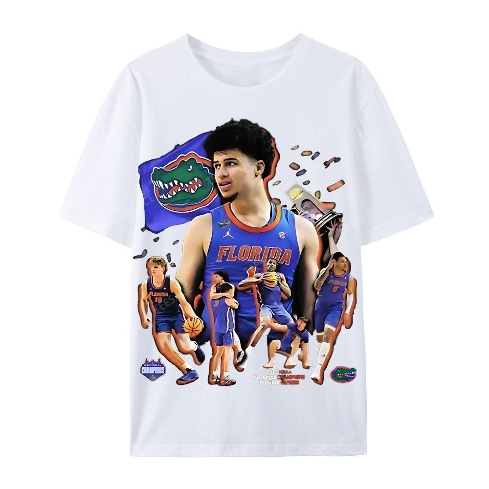 FLORIDA GATORS Tee Vintage  Casual Short Sleeve T-Shirt 