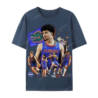 FLORIDA GATORS Tee Vintage  Casual Short Sleeve T-Shirt 