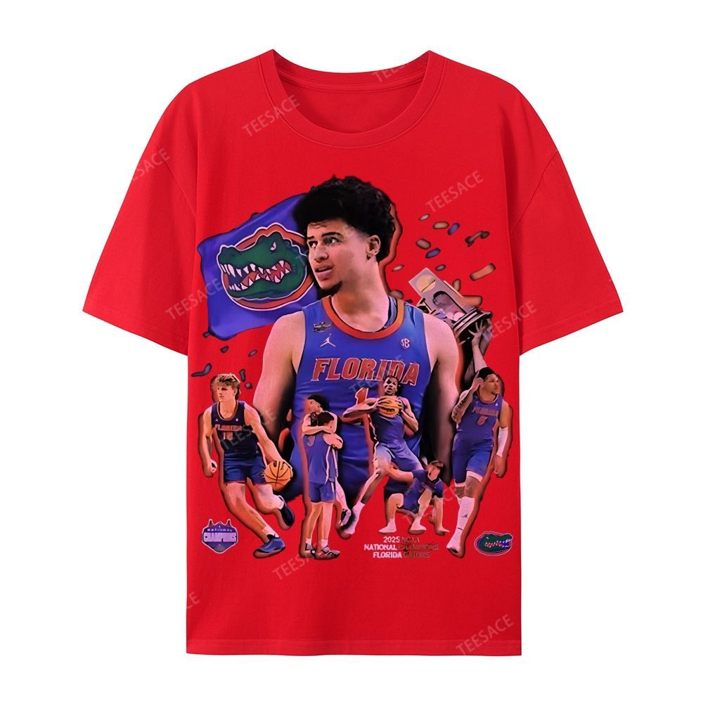 FLORIDA GATORS Tee Vintage  Casual Short Sleeve T-Shirt 