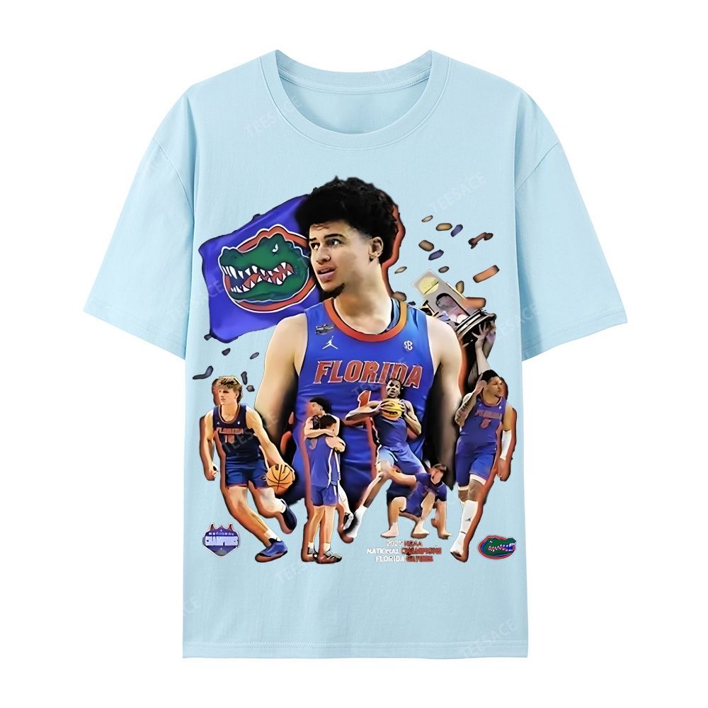 FLORIDA GATORS Tee Vintage  Casual Short Sleeve T-Shirt 