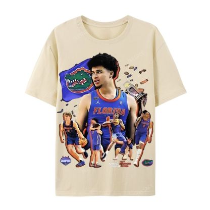 FLORIDA GATORS Tee Vintage  Casual Short Sleeve T-Shirt 