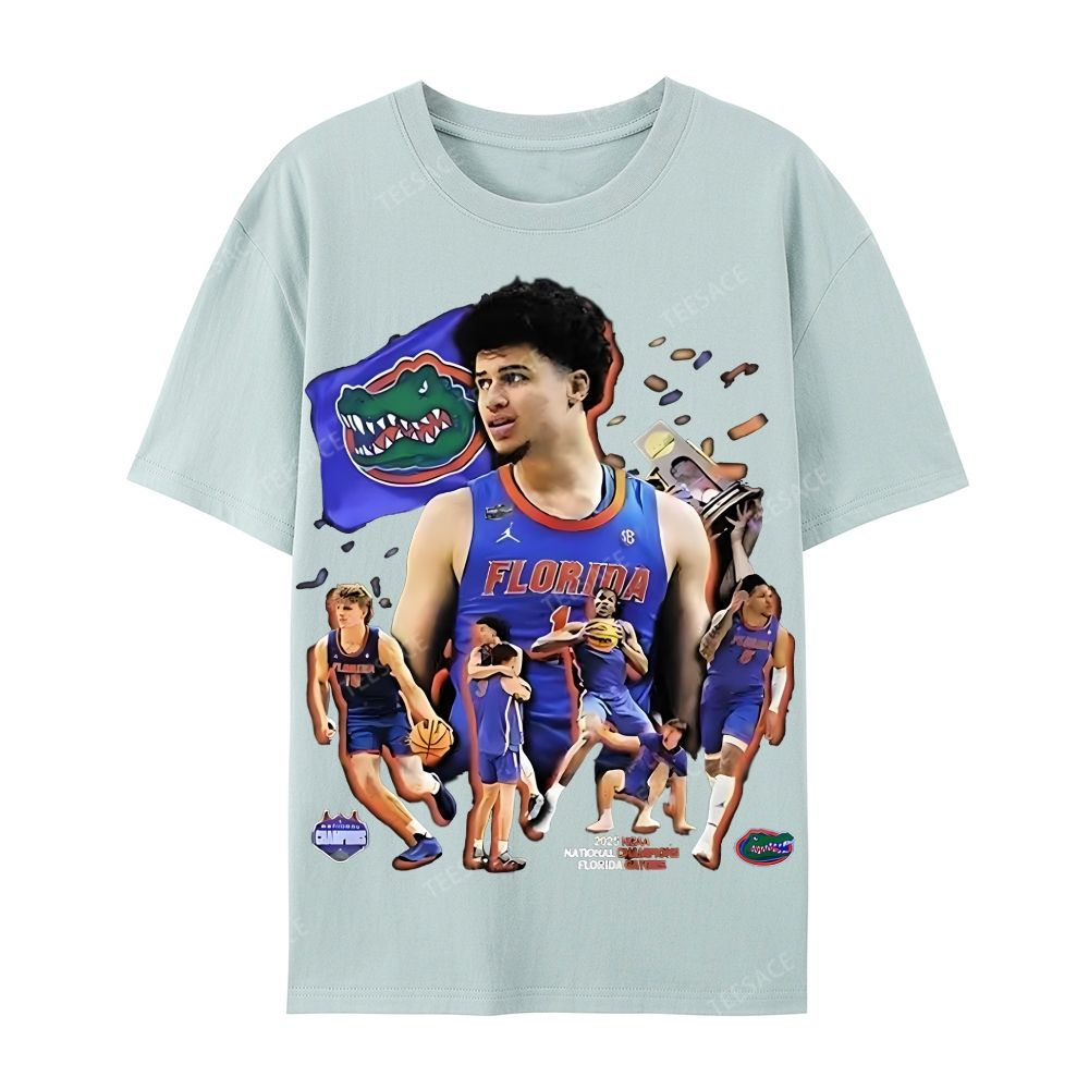 FLORIDA GATORS Tee Vintage  Casual Short Sleeve T-Shirt 