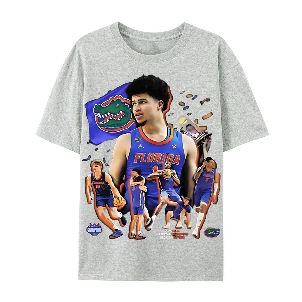 FLORIDA GATORS Tee Vintage  Casual Short Sleeve T-Shirt 