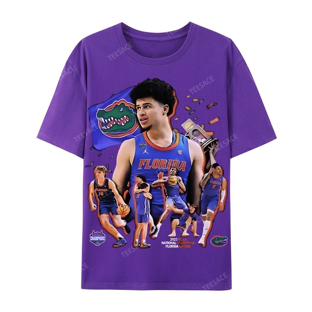 FLORIDA GATORS Tee Vintage  Casual Short Sleeve T-Shirt 