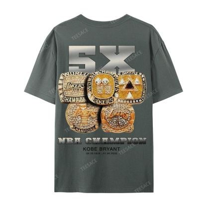 Kobe Vintage Tee  Casual Short Sleeve Cotton T-Shirt 