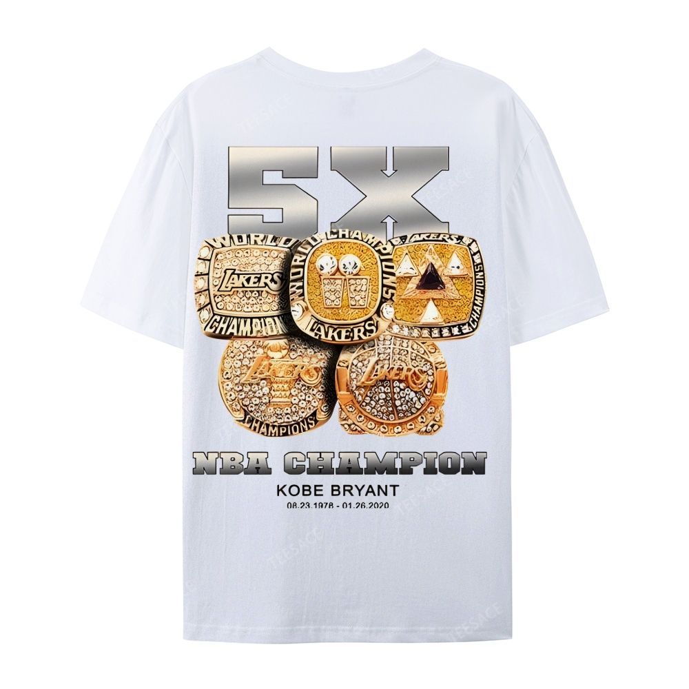 Kobe Vintage Tee  Casual Short Sleeve Cotton T-Shirt 