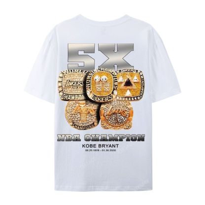 Kobe Vintage Tee  Casual Short Sleeve Cotton T-Shirt 