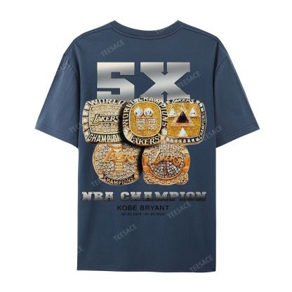 Kobe Vintage Tee  Casual Short Sleeve Cotton T-Shirt 