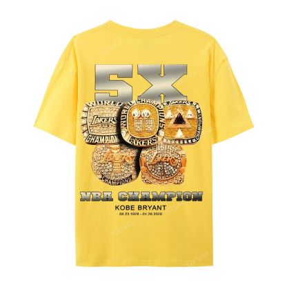 Kobe Vintage Tee  Casual Short Sleeve Cotton T-Shirt 