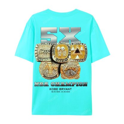 Kobe Vintage Tee  Casual Short Sleeve Cotton T-Shirt 
