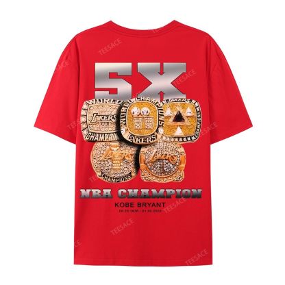 Kobe Vintage Tee  Casual Short Sleeve Cotton T-Shirt 