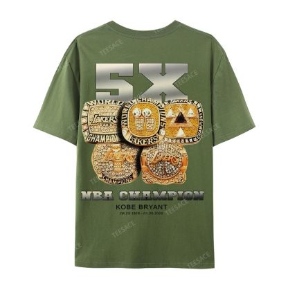 Kobe Vintage Tee  Casual Short Sleeve Cotton T-Shirt 
