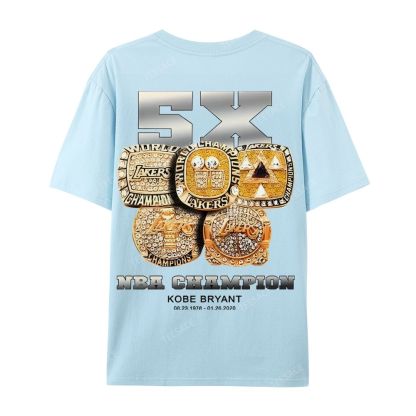 Kobe Vintage Tee  Casual Short Sleeve Cotton T-Shirt 