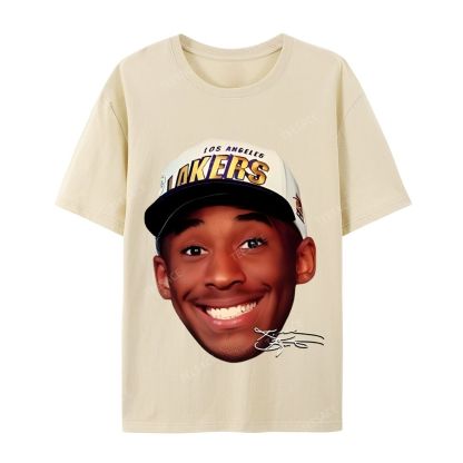 Kobe Vintage Tee  Casual Short Sleeve Cotton T-Shirt 