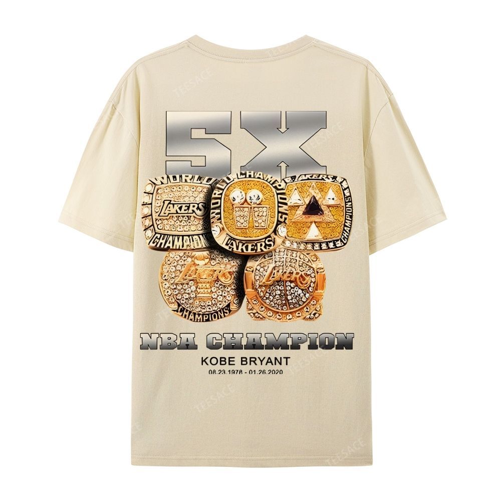 Kobe Vintage Tee  Casual Short Sleeve Cotton T-Shirt 