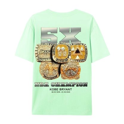 Kobe Vintage Tee  Casual Short Sleeve Cotton T-Shirt 