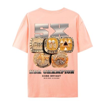Kobe Vintage Tee  Casual Short Sleeve Cotton T-Shirt 
