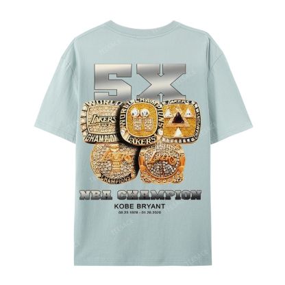 Kobe Vintage Tee  Casual Short Sleeve Cotton T-Shirt 