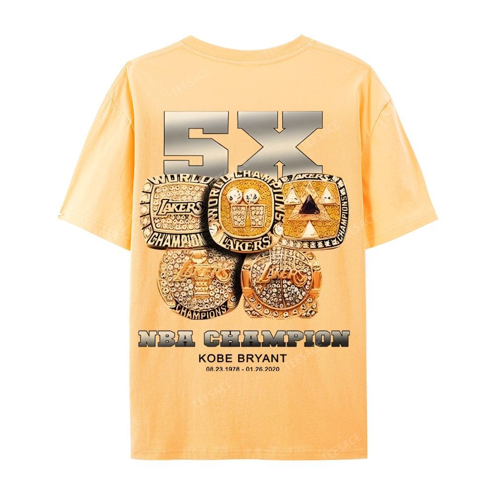 Kobe Vintage Tee  Casual Short Sleeve Cotton T-Shirt 