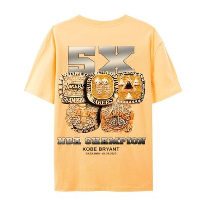 Kobe Vintage Tee  Casual Short Sleeve Cotton T-Shirt 