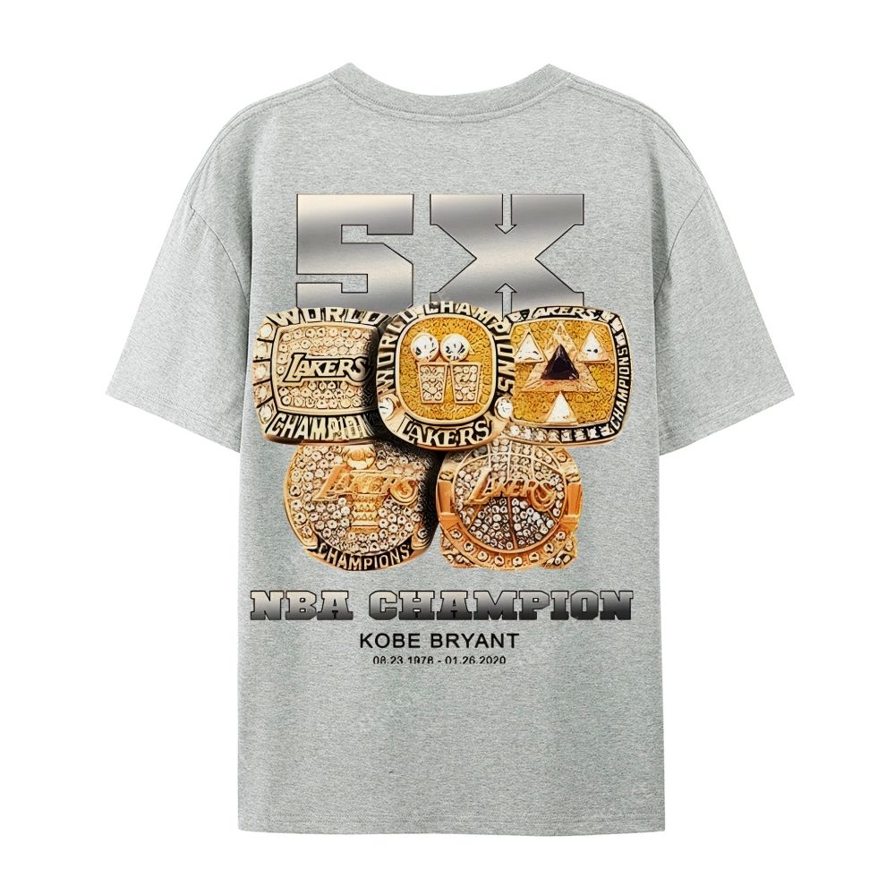 Kobe Vintage Tee  Casual Short Sleeve Cotton T-Shirt 