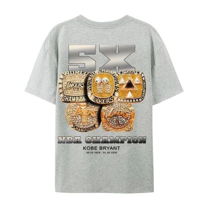 Kobe Vintage Tee  Casual Short Sleeve Cotton T-Shirt 