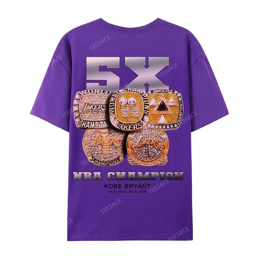Kobe Vintage Tee  Casual Short Sleeve Cotton T-Shirt 