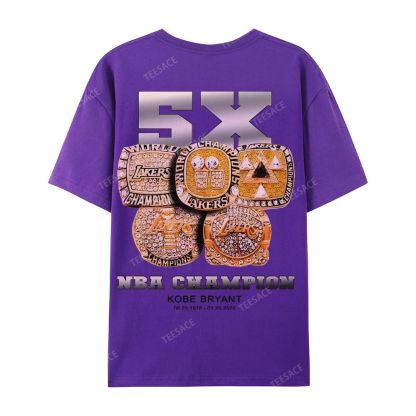 Kobe Vintage Tee  Casual Short Sleeve Cotton T-Shirt 