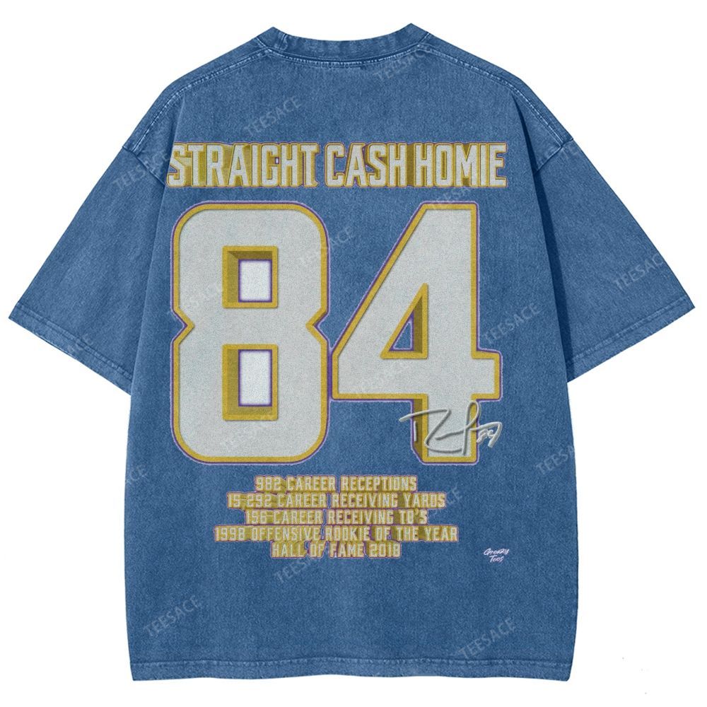 Randy Moss Vikings Tee Unisex Fit Washed T-Shirt