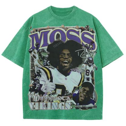 Randy Moss Vikings Tee Unisex Fit Washed T-Shirt