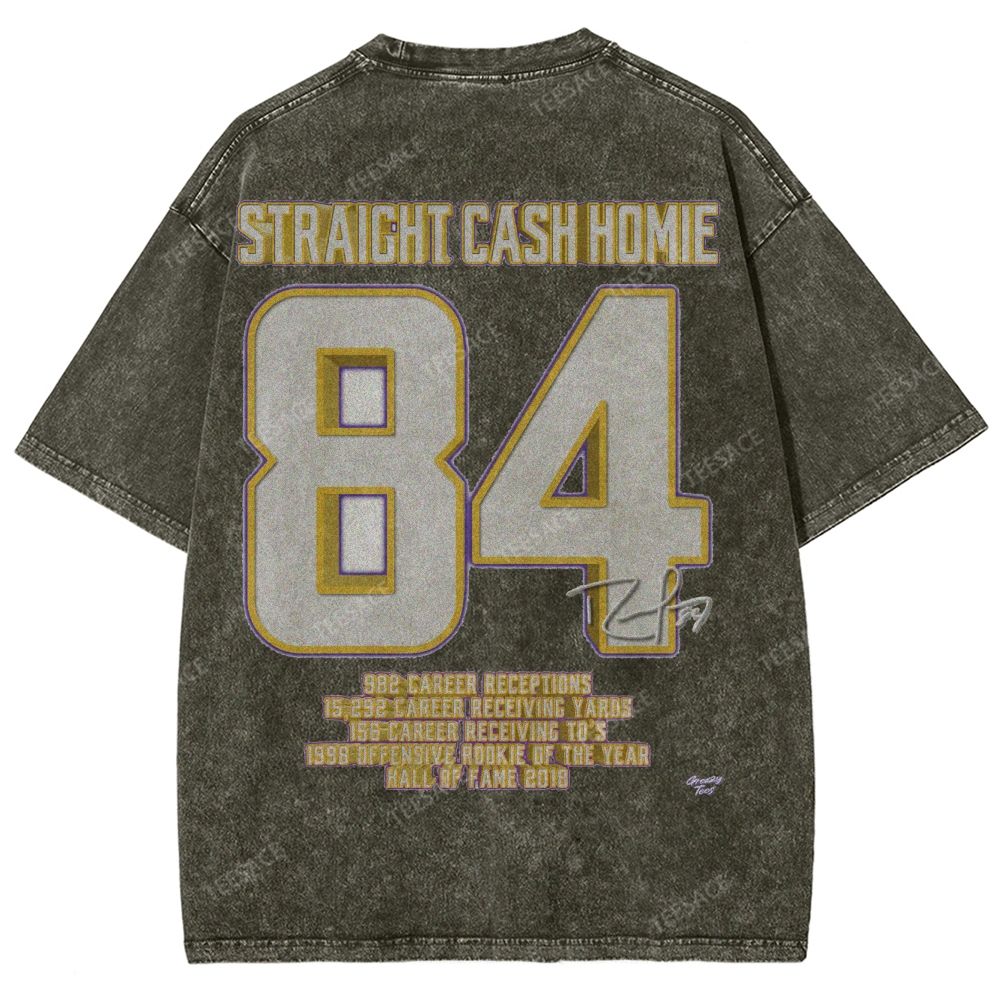Randy Moss Vikings Tee Unisex Fit Washed T-Shirt
