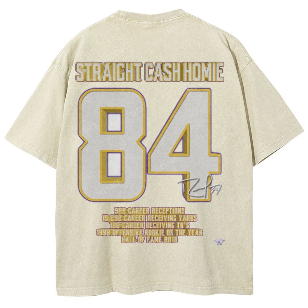 Randy Moss Vikings Tee Unisex Fit Washed T-Shirt