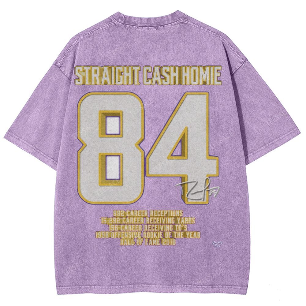 Randy Moss Vikings Tee Unisex Fit Washed T-Shirt