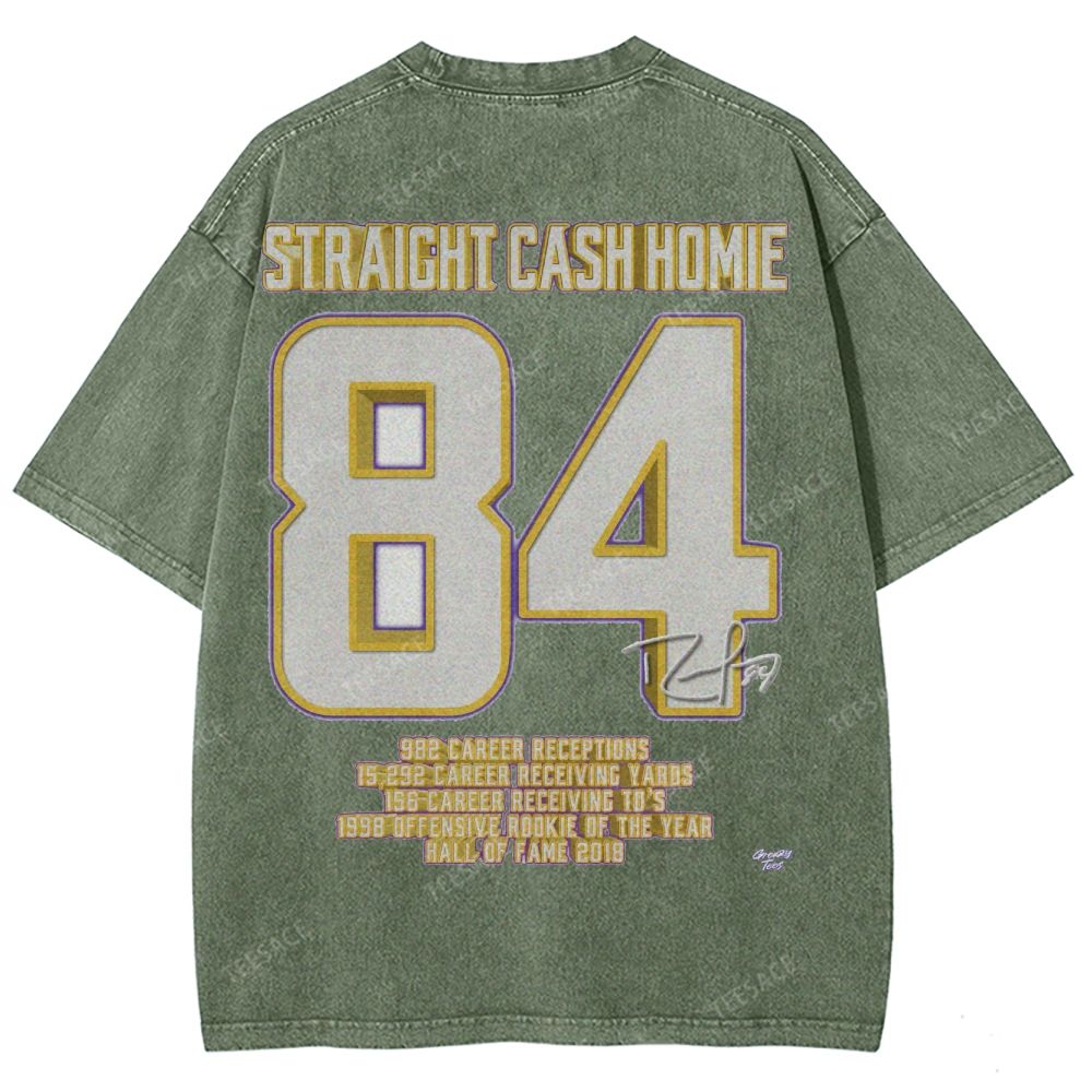 Randy Moss Vikings Tee Unisex Fit Washed T-Shirt