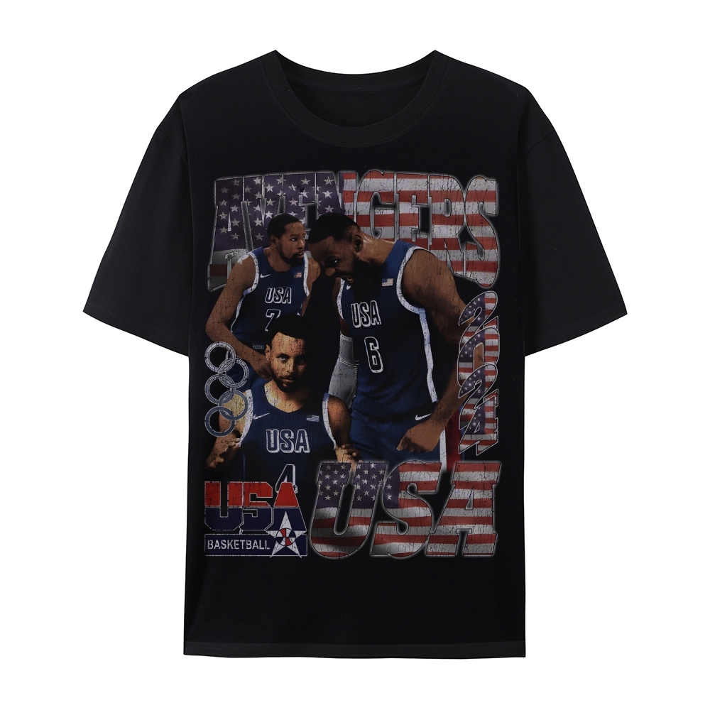 Casual Short Sleeve T-Shirt "Avengers" Team USA T-Shirt (DS)
