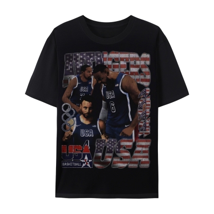 Casual Short Sleeve T-Shirt "Avengers" Team USA T-Shirt (DS)
