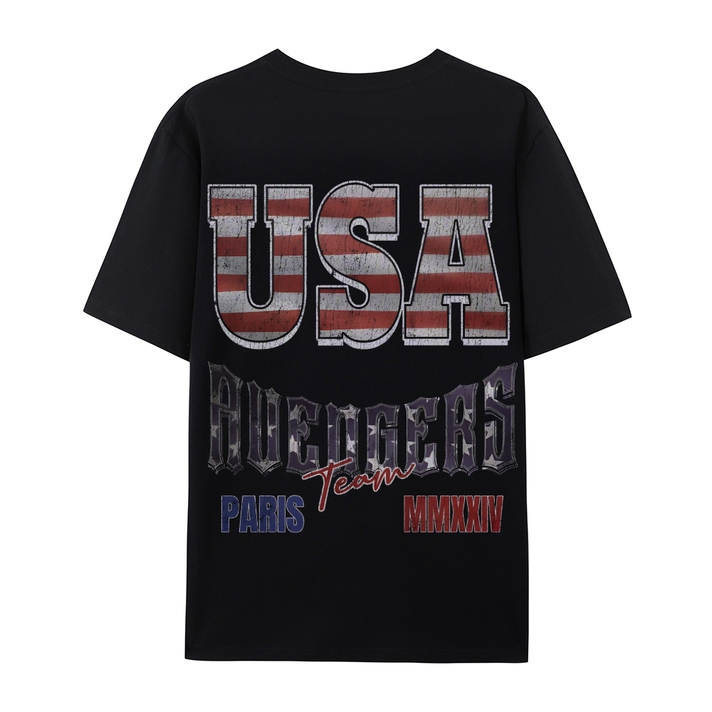 Casual Short Sleeve T-Shirt "Avengers" Team USA T-Shirt (DS)