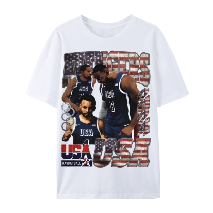 Casual Short Sleeve T-Shirt "Avengers" Team USA T-Shirt (DS)