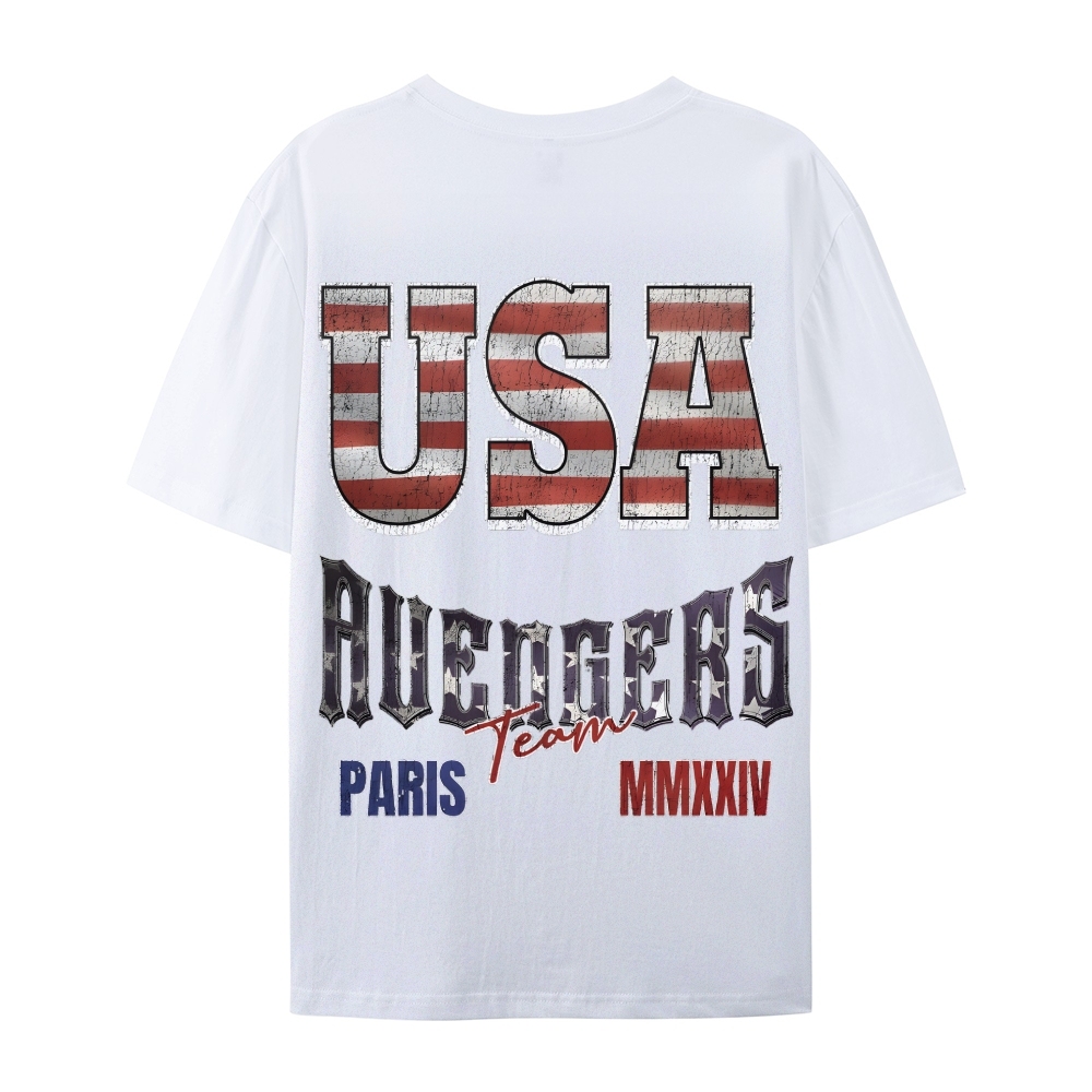 Casual Short Sleeve T-Shirt "Avengers" Team USA T-Shirt (DS)