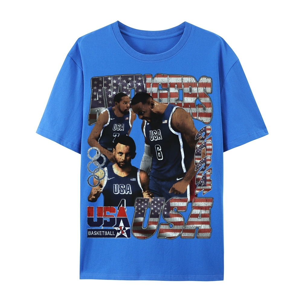 Casual Short Sleeve T-Shirt "Avengers" Team USA T-Shirt (DS)