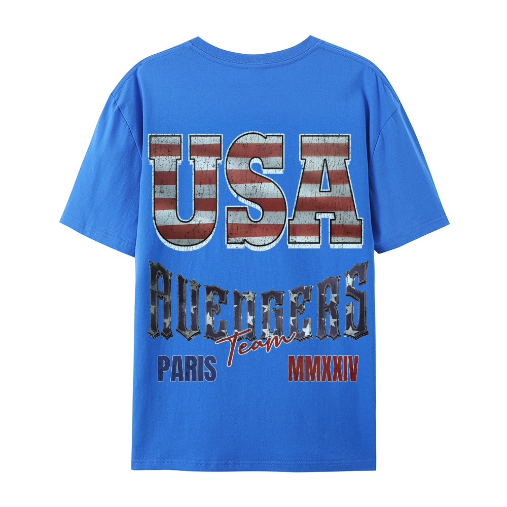 Casual Short Sleeve T-Shirt "Avengers" Team USA T-Shirt (DS)