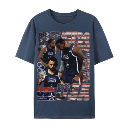 Casual Short Sleeve T-Shirt "Avengers" Team USA T-Shirt (DS)