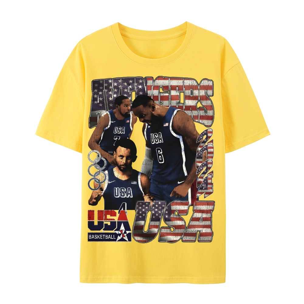 Casual Short Sleeve T-Shirt "Avengers" Team USA T-Shirt (DS)