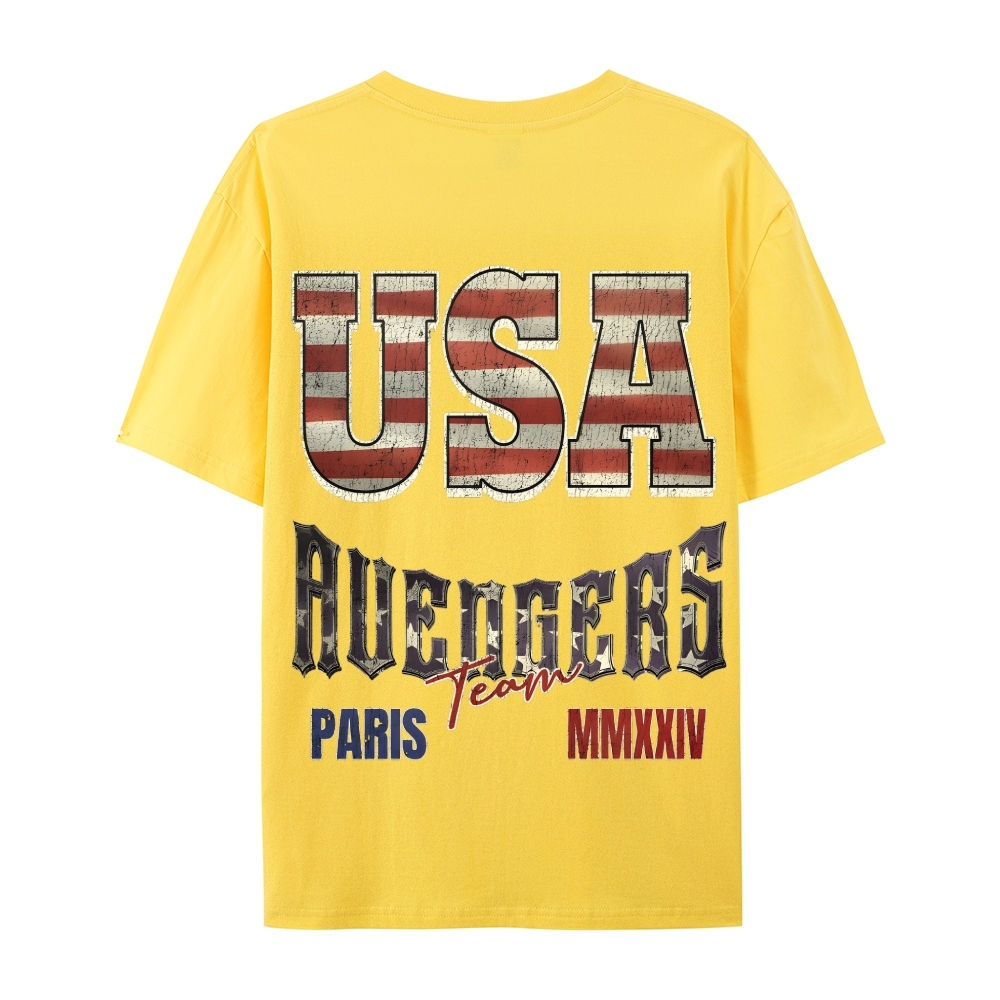 Casual Short Sleeve T-Shirt "Avengers" Team USA T-Shirt (DS)