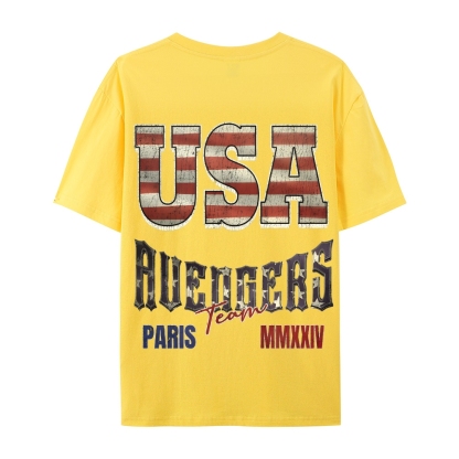Casual Short Sleeve T-Shirt "Avengers" Team USA T-Shirt (DS)
